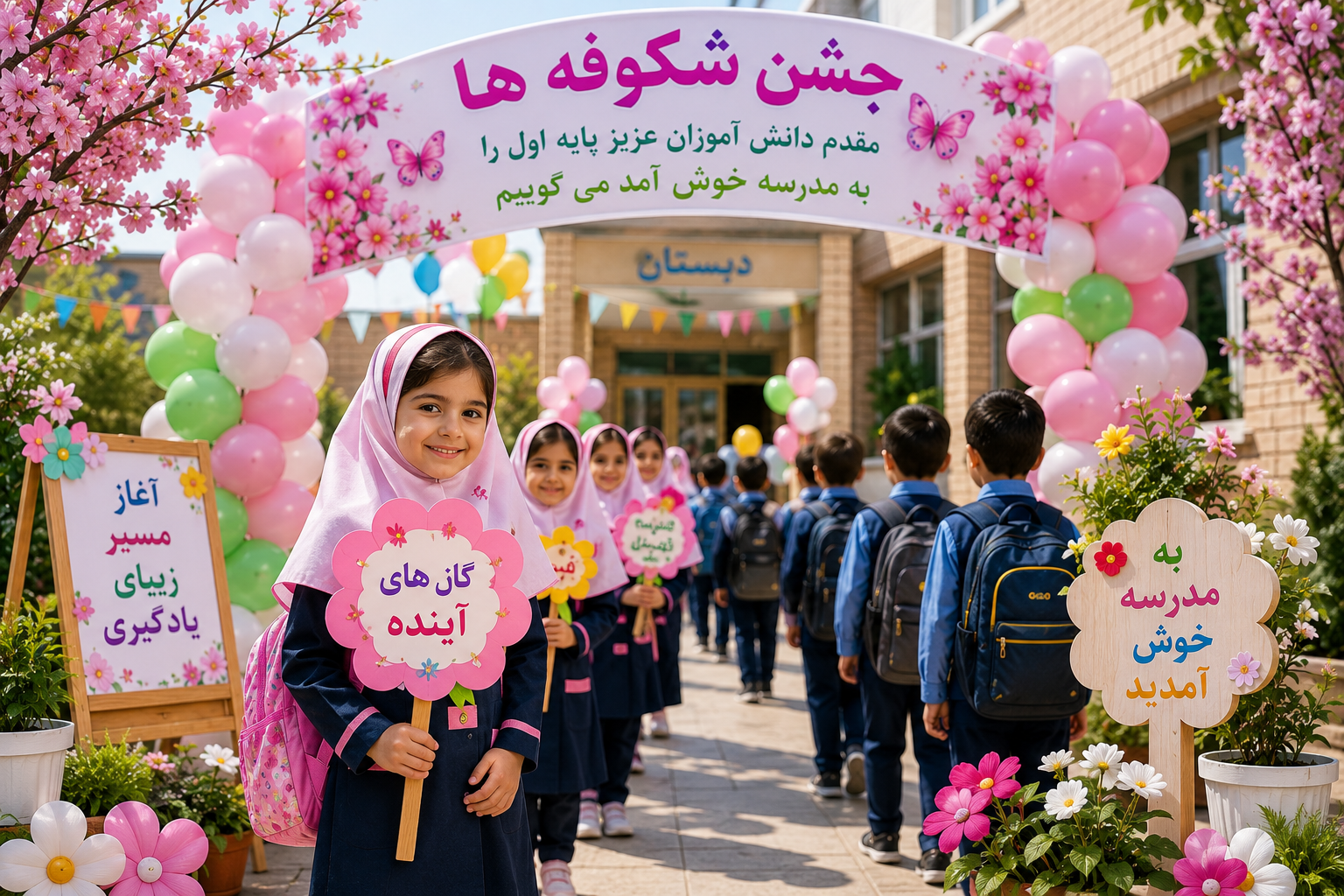 جشن شکوفه‌ها برای دانش‌آموزان پایه اول ابتدایی